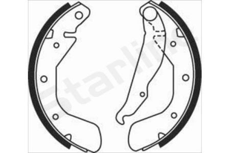 Тормозные колодки барабанные, к-кт. STARLINE BC 08130