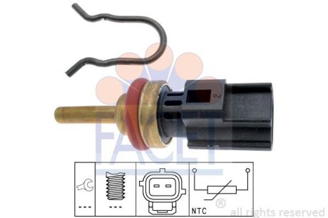 Датчик температури охолоджувальної рідини FACET 7.3346