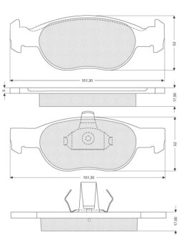 Гальмівні колодки дискові STARLINE BD S823P