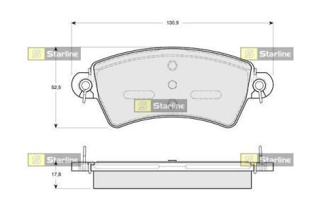 Колодки тормозные дисковые, к-кт. STARLINE BD S233