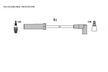 Комплект кабелiв запалювання STARLINE ZK 3854