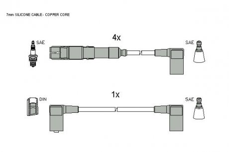 Комплект кабелiв запалювання STARLINE ZK 7311