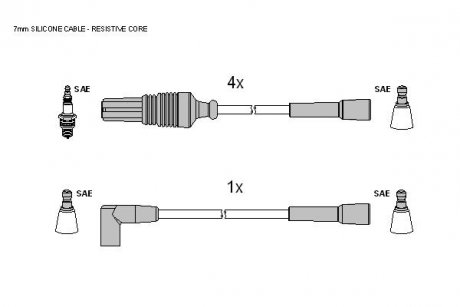 Комплект кабелiв запалювання STARLINE ZK 7194