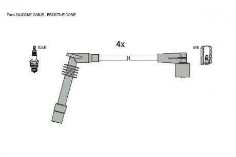 Комплект проводів запалювання STARLINE ZK 6202