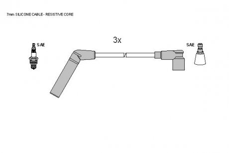 Комплект проводів запалювання STARLINE ZK 8832