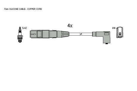 Комплект высоковольтных проводов STARLINE ZK 6651 (фото 1)