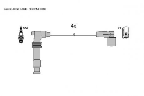 Кабелі запалювання STARLINE ZK 9822
