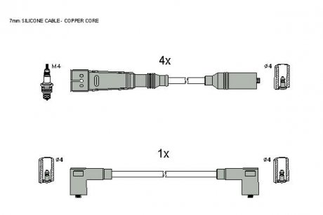 Комплект кабелiв запалювання STARLINE ZK 6411