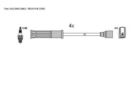 Комплект кабелiв запалювання STARLINE ZK 8324