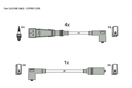 Комплект высоковольтных проводов STARLINE ZK 8111