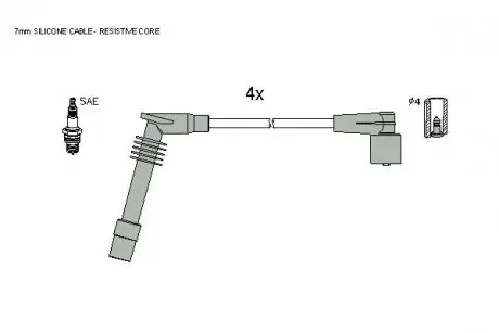 Комплект высоковольтных проводов STARLINE ZK 8532