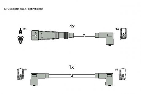 Комплект высоковольтных проводов STARLINE ZK 8101