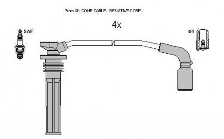 Провода зажигания STARLINE ZK 6882