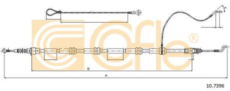 Трос гальма стоянки COFLE 10.7396