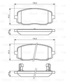 Тормозные колодки, дисковые. BOSCH 0 986 494 491 (фото 1)