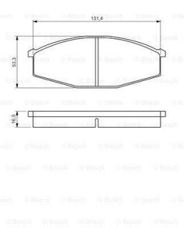 Колодки гальмівні (передні) Nissan Patrol 2.8/3.2 TD 79-98 0 986 494 566 BOSCH 0986494566