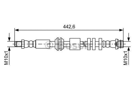 Шланг тормозной пер. Freelander 06-14 BOSCH 1987481732