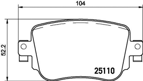 Тормозные колодки зад. Caddy/Octavia 14- PAGID 8DB355021-291 HELLA 8DB 355 021-291