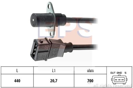 Датчик положення коленвалу EPS 1.953.022 (фото 1)