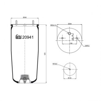 Пневмоподушка підвіски кабіни BILSTEIN FEBI 20941