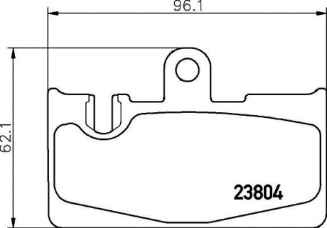 Гальмівні колодки зад. Lexus LS 00-06 PAGID HELLA 8DB355011-661