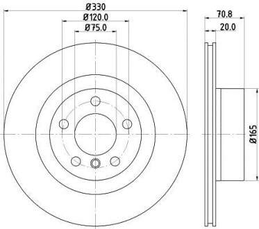 Тормозной диск задн. F25/F26 (pro) PAGID HELLA 8DD355119-541