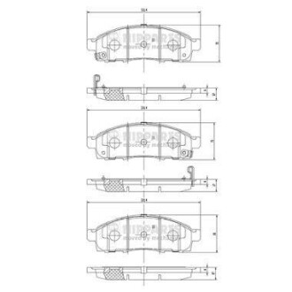 Тормозные колодки, к-кт. NIPPARTS N3601101