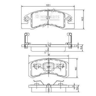 Тормозные колодки, к-кт. NIPPARTS N3606021