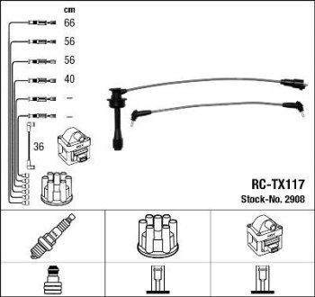 Комплект кабелів високовольтних NG NGK RCTX117