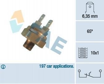 Датчик температури охолоджуючої рідини VW T3/LT (28-35)/Caddy/Golf II 1.0-2.8 -96 (M10x1) 65℃ FAE 35440