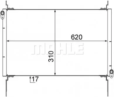Радиатор кондиционера MAHLE MAHLE\KNECHT AC 562 000S