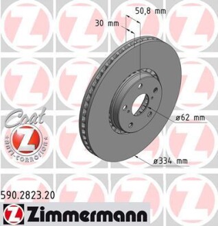 Диск гальмівний ZIMMERMANN 590.2823.20