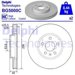 Гальмівний диск DELPHI BG5000C