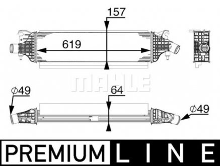 Інтеркулер MAHLE MAHLE\KNECHT CI 213 000P (фото 1)