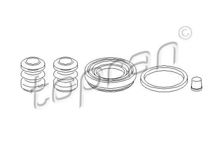 Ремкомплект, гальмівний супорт TOPRAN 109970