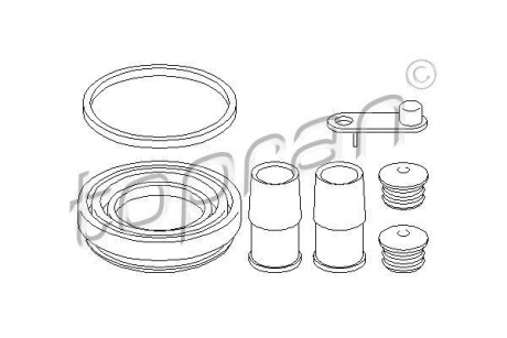 Ремкомплект, гальмівний супорт TOPRAN 108348