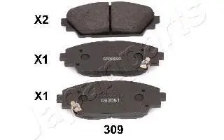 MAZDA Тормозн.колодки передн.Mazda 3 13- JAPANPARTS PA-309AF