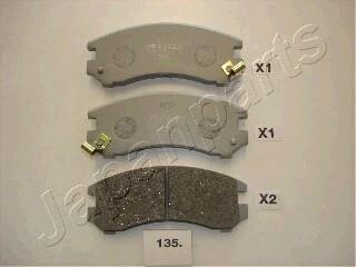 Колодки гальмівні дискові NISSAN перед. SUNNY 1,7 JAPAN PARTS JAPANPARTS PA-135AF