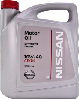 Олива моторна Motor Oil 10W-40, 5 л NISSAN Ke90099942 (фото 1)