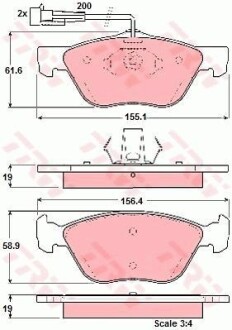 Тормозные колодки, дисковые. TRW TRW GDB1338 (фото 1)