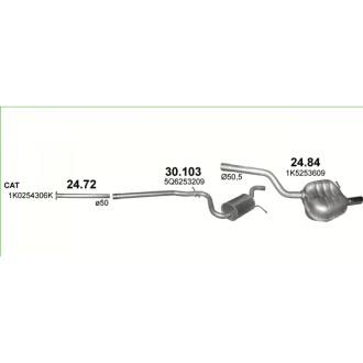 Глушитель средний POLMOSTROW 30.103