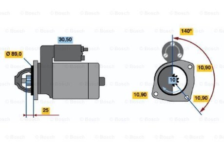 Стартер BOSCH 0 986 017 880