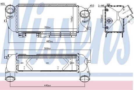 Интеркулер KIA SPORTAGE III (SL) (09-) 2.0 CRDi NISSENS 96192