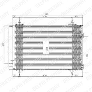 Конденсатор кондиціонера CITROEN/PEUGEOT Berlingo/Jumper/308/Expert/Partner "1,4-2,0 "02>> запчасти DELPHI TSP0225548