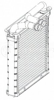 Радіатор опалення. для а/м VW Tiguan (08-) (Denso type) LUZAR LRh 18N6