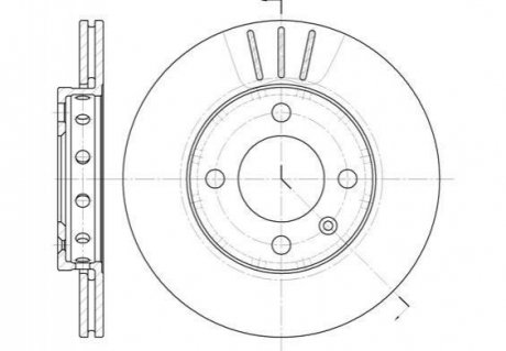 Тормозной диск, SEAT\VW Polo (6N2) 1.9 D, AEF, 99-01 WOKING D6426.10 (фото 1)