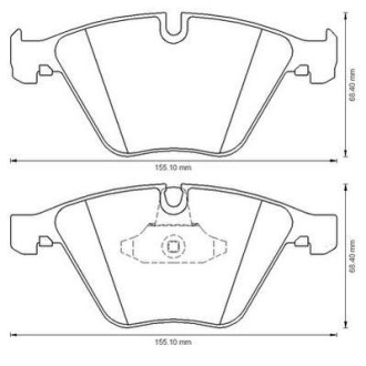 BMW Тормозные колодки передн.3 E90,X1 E84 05- JURID 573181J