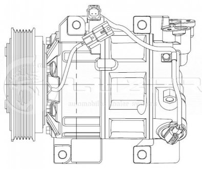 Кондиц компресор. для а/м Nissan X-Trail (T31) (07-) 2.5i LUZAR LCAC 1425