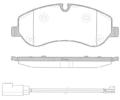 Колодки гальмові дискові передні, FORD Tourneo/Transit, 2.2TDCi, 12- WOKING P14203.02