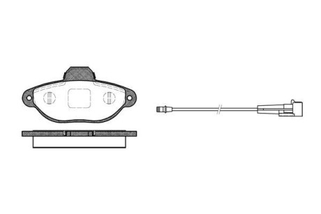 Колодки гальмівні дискові, FIAT Panda (169) 1.4, 350 A1.000, 10- WOKING P5143.01